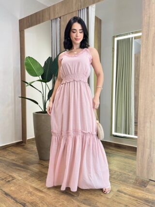 Vestido Feminino Carol Longo sem Bojo com Lastex Rosé - Fernanda Ramos Store