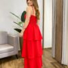 Vestido Feminino Longo Ísis com Bojo em Camadas Vermelho - Fernanda Ramos Store