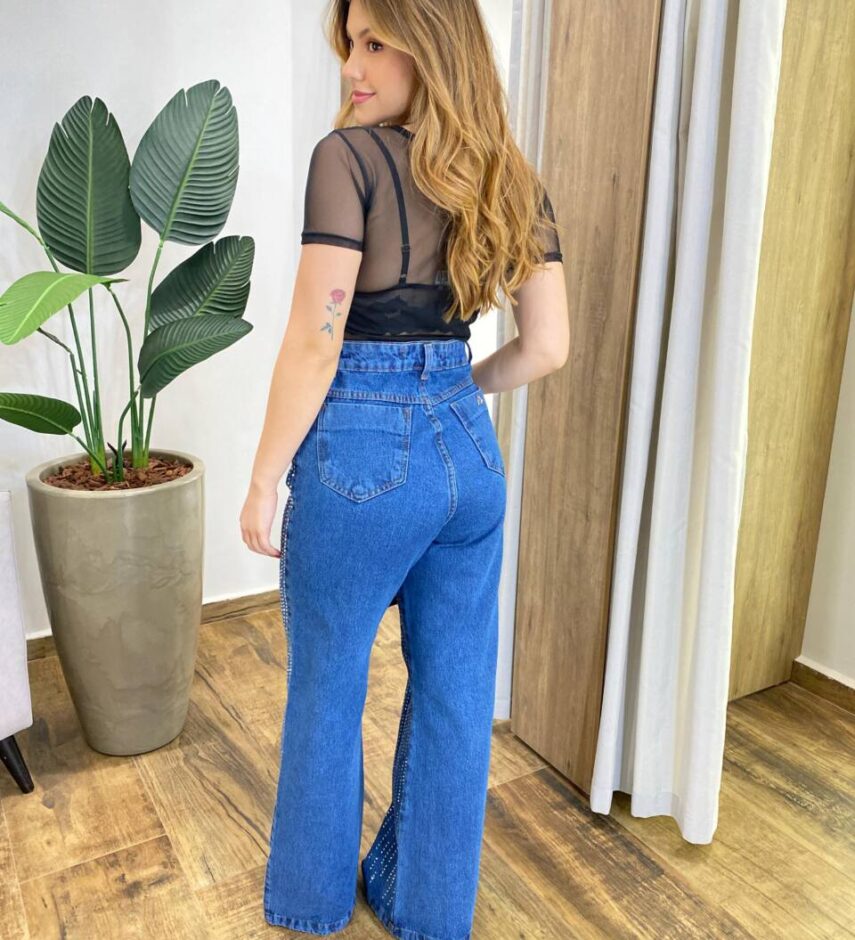 Body Feminino Ana Tule Manga Curta sem Bojo Preto com Transparência - Fernanda Ramos Store
