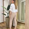 Cropped Oversized Feminino Manga Curta Off White Estampado - Fernanda Ramos Store