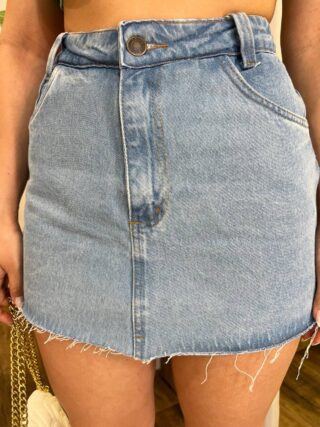 Short Saia Feminino Vivi Jeans Barra a Fio 261 - Fernanda Ramos Store