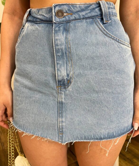 Short Saia Feminino Vivi Jeans Barra a Fio 261 - Fernanda Ramos Store