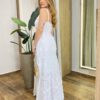 Vestido Feminino Longo Olívia de Laise Alça Regulável com Bojo Branco - Fernanda Ramos Store