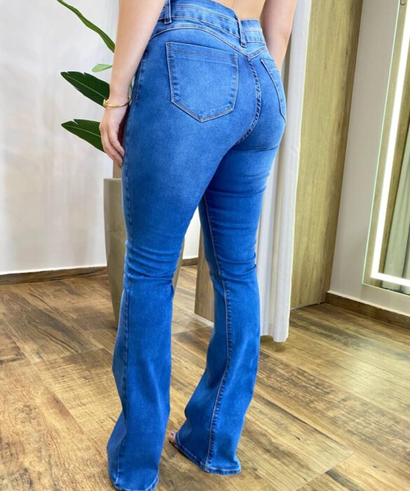 Calça Jeans Feminina Bella Flare Dois Botões 25710 - Fernanda Ramos Store