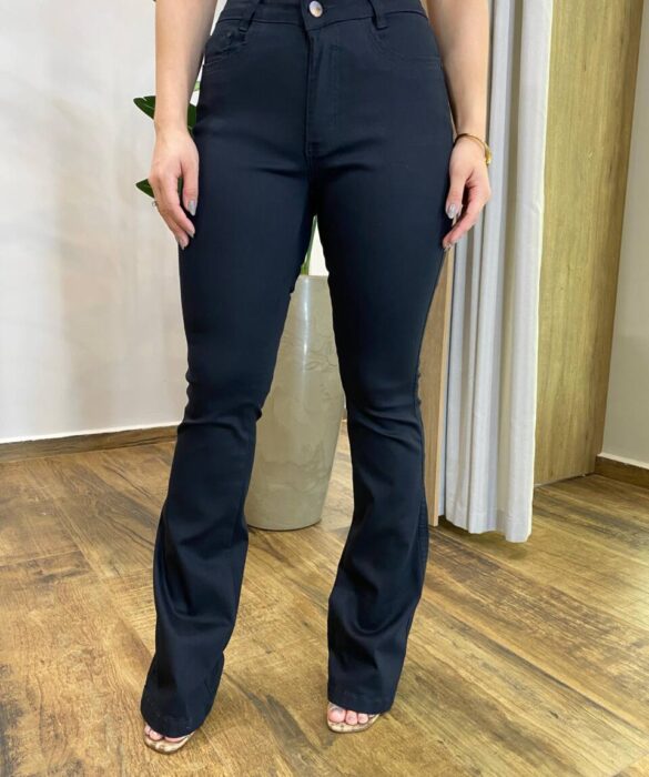 Calça Jeans Feminina Suzy Flare 25571 Preta - Fernanda Ramos Store