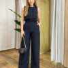 Conjunto Feminino Fernanda Regata e Calça Pantalona Preto - Fernanda Ramos Store