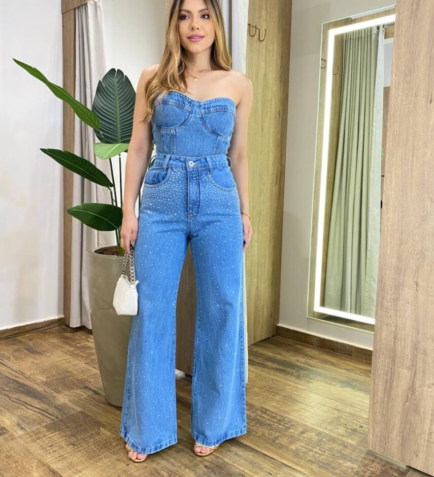 Cropped Feminino Barbara sem Bojo com Lastex Tomara que Caia Jeans - Fernanda Ramos Store