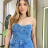 Cropped Feminino Barbara sem Bojo com Lastex Tomara que Caia Jeans - Fernanda Ramos Store