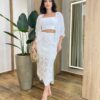 Kimono Feminino Curto Bianca Laise Bordado Off White - Fernanda Ramos Store