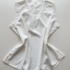 Regata Feminina Crepe Luna com Detalhe em Guipir Off White - Fernanda Ramos Store