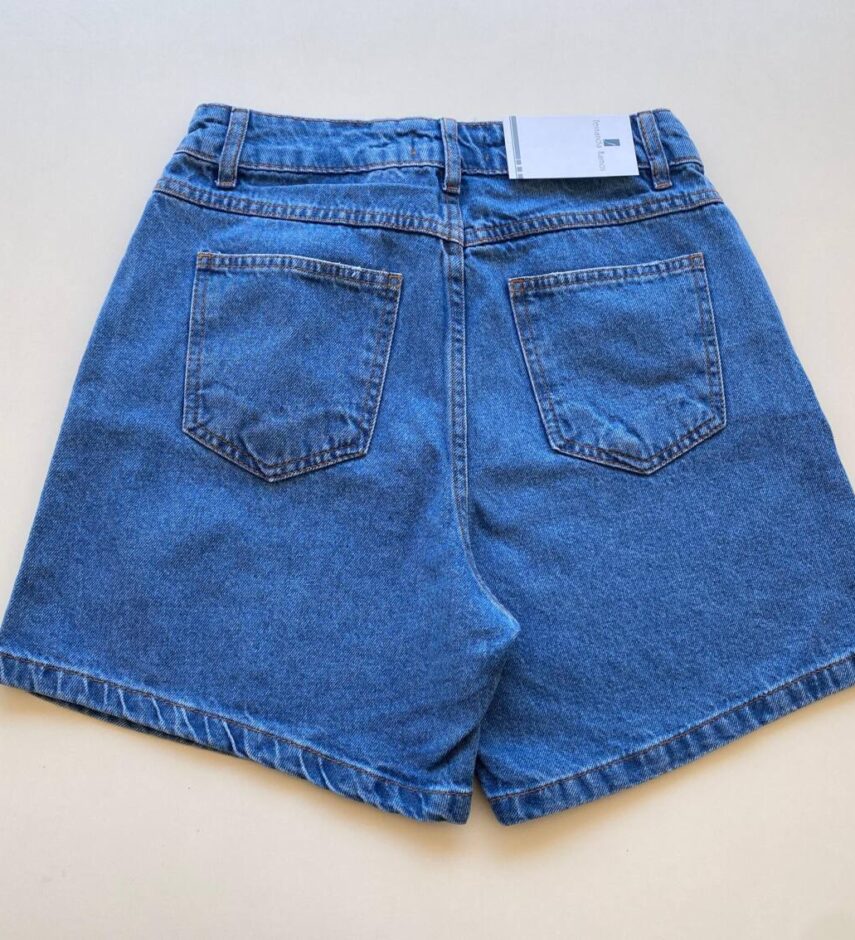 Short Feminino Ana Carolina Jeans Médio com Bolsos - Fernanda Ramos Store