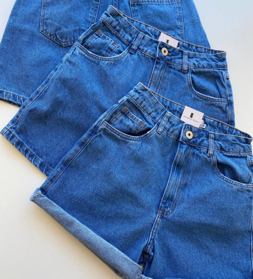 Short Feminino Ana Carolina Jeans Médio com Bolsos - Fernanda Ramos Store