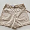 Short Feminino Celine Sarja com Elastano e Cinto Nude - Fernanda Ramos Store