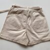 Short Feminino Celine Sarja com Elastano e Cinto Nude - Fernanda Ramos Store