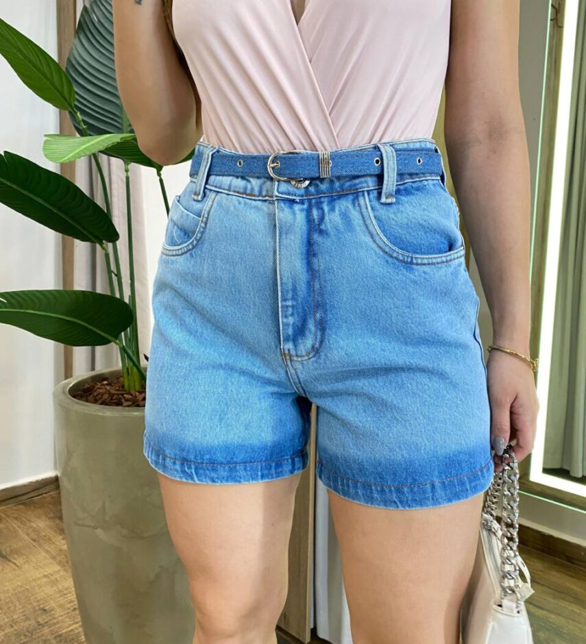 Short Feminino Helena Jeans com Cinto 0920 - Fernanda Ramos Store
