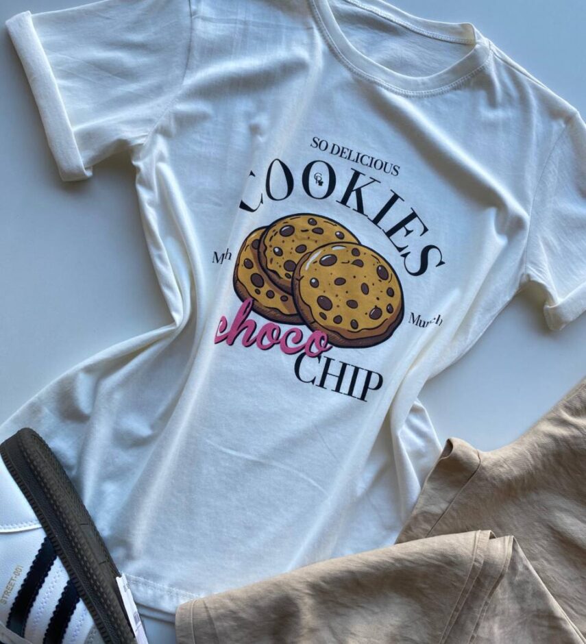 T-shirt Feminina Manga Curta Dora Off White Cookies - Fernanda Ramos Store