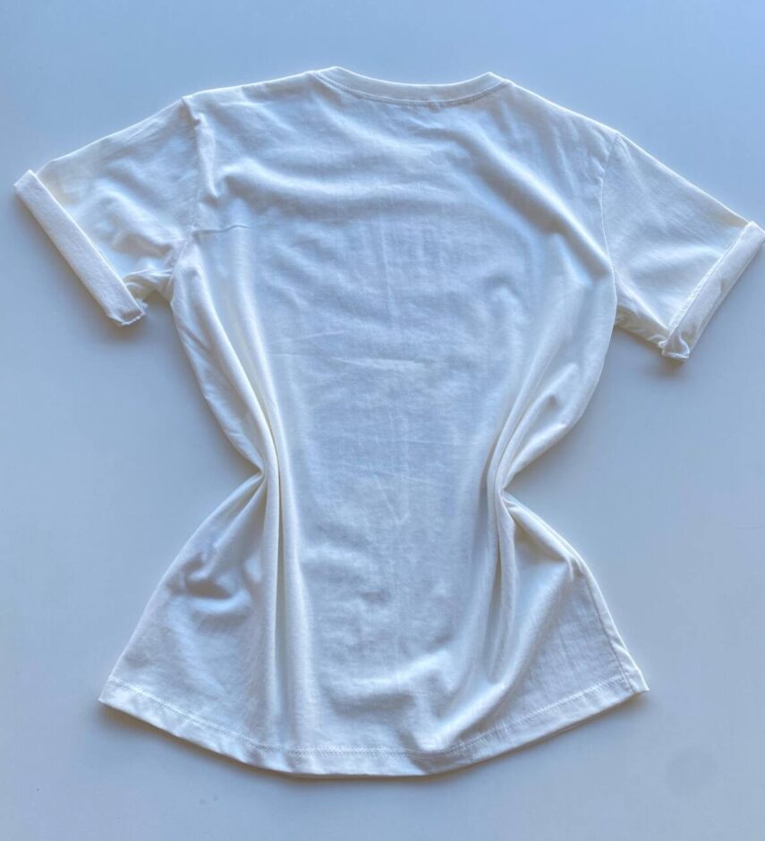 T-shirt Feminina Manga Curta Dora Off White Cookies - Fernanda Ramos Store