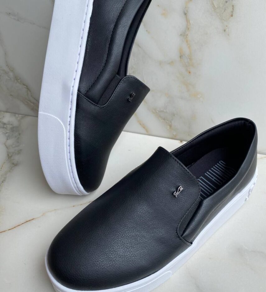 Tênis Slip Feminino Santa Lolla Plataforma Preto - Fernanda Ramos Store