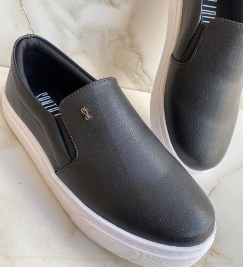 Tênis Slip Feminino Santa Lolla Preto - Fernanda Ramos Store