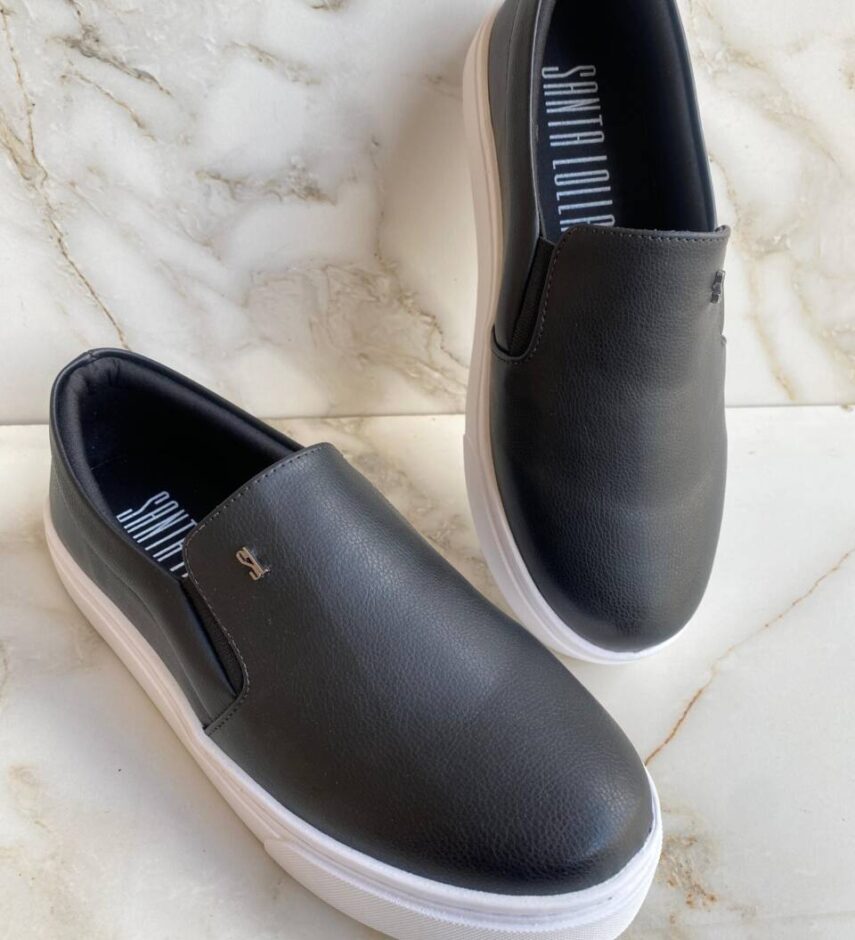 Tênis Slip Feminino Santa Lolla Preto - Fernanda Ramos Store