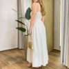 Vestido Longo Lily Viscolinho sem Bojo com Lastex Cru - Fernanda Ramos Store