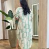 Vestido Midi sem Bojo Plus Fechamento em Botões Estampa Verde - Fernanda Ramos Store