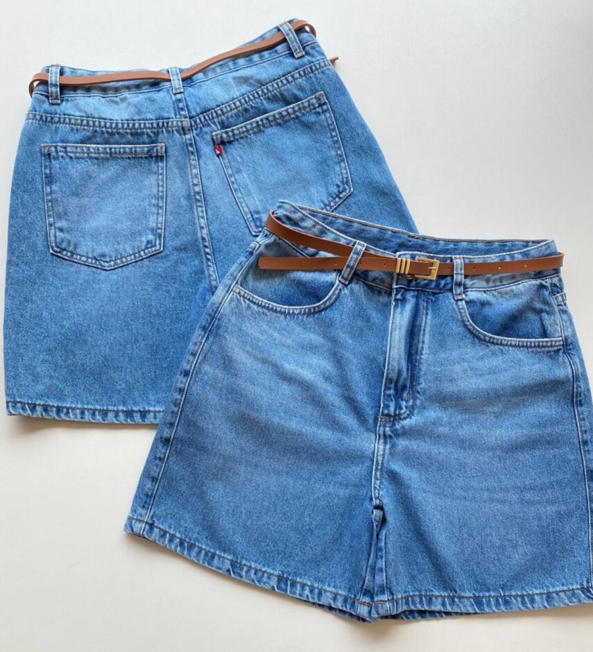 Bermuda Feminina Jeans Resort com Cinto 095129 - Fernanda Ramos Store