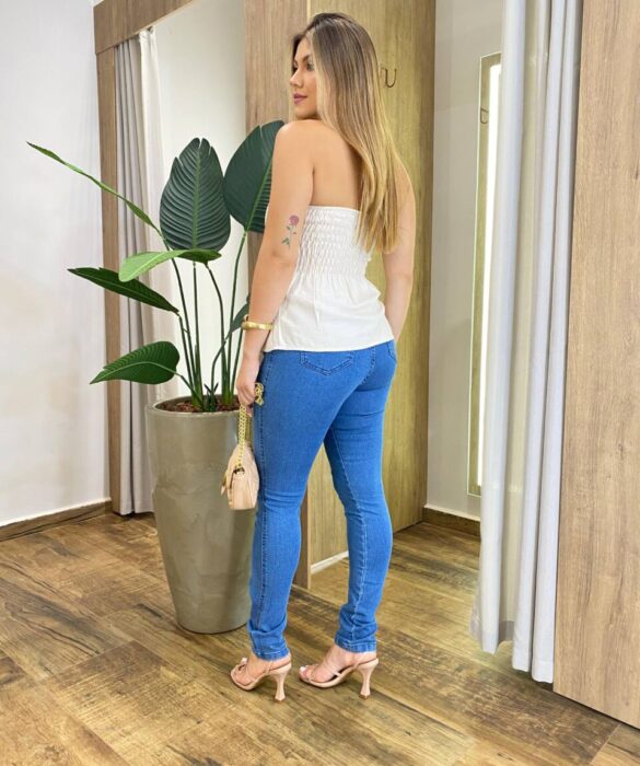 Blusa Feminina Ana Tomara que Caia com Bojo Detalhe em Laço Nude - Fernanda Ramos Store