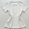 Blusa Feminina Manga Curta Canelada Lety Off White - Fernanda Ramos Store