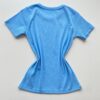 Blusa Feminina Manga Curta Colleen Canelada Azul Bebê - Fernanda Ramos Store