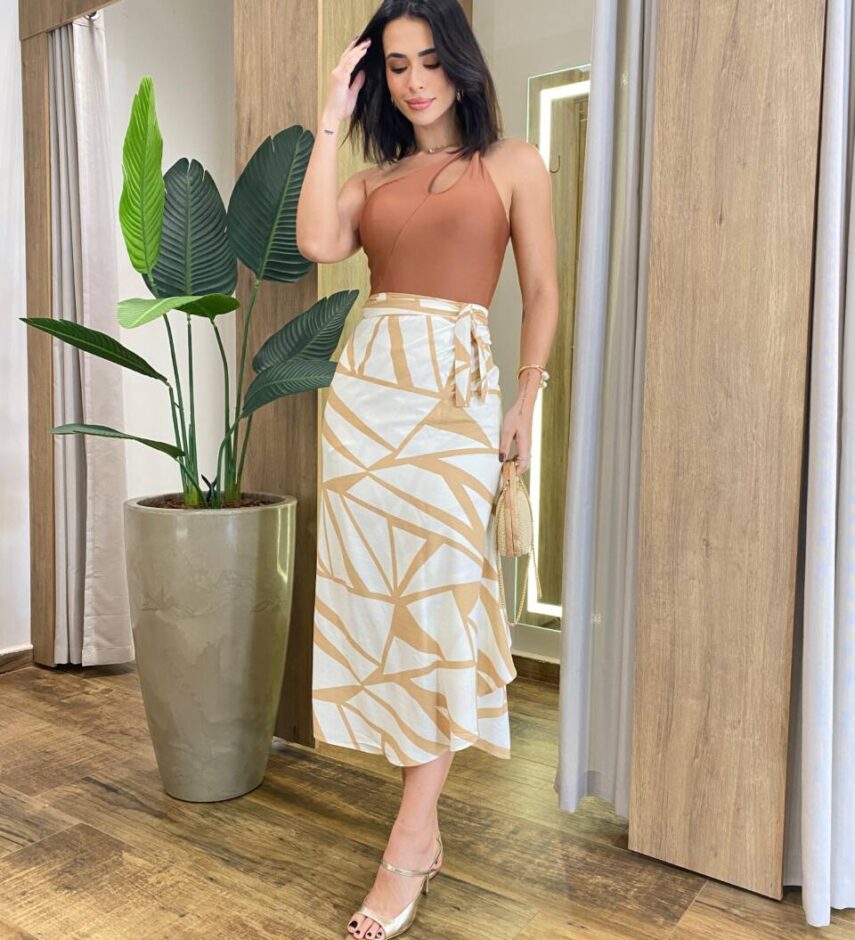 Body Feminino com Bojo Nula Manga Terra - Fernanda Ramos Store
