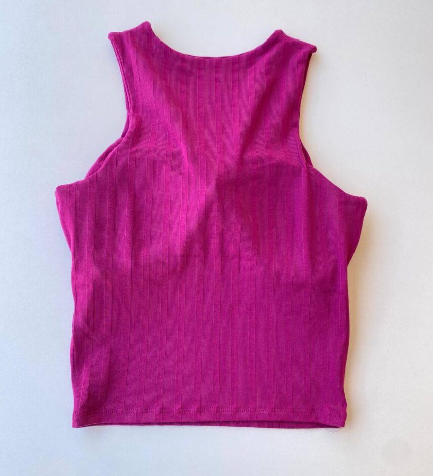 Cropped Feminino Eduarda com Bojo Canelado Fucsia - Fernanda Ramos Store