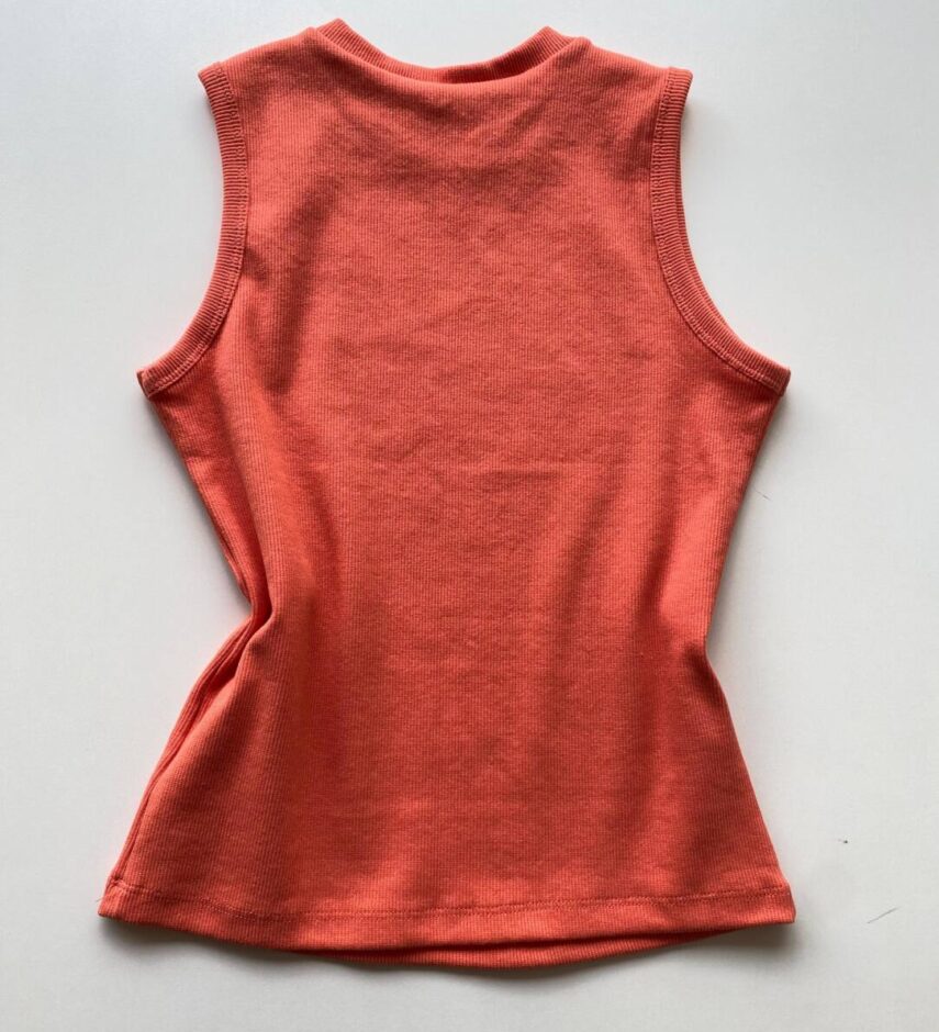 Regata Feminina Canelada Lily Coral - Fernanda Ramos Store