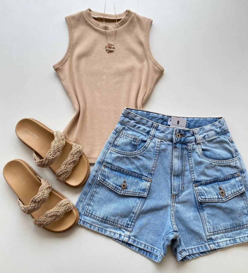 Regata Feminina Canelada Lily Nude - Fernanda Ramos Store