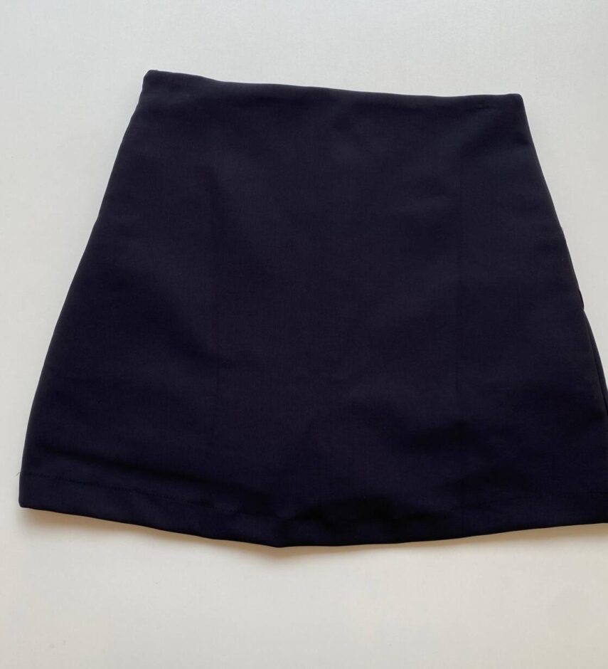 Short Saia Feminino Lica Poliamida com Detalhe Preto - Fernanda Ramos Store