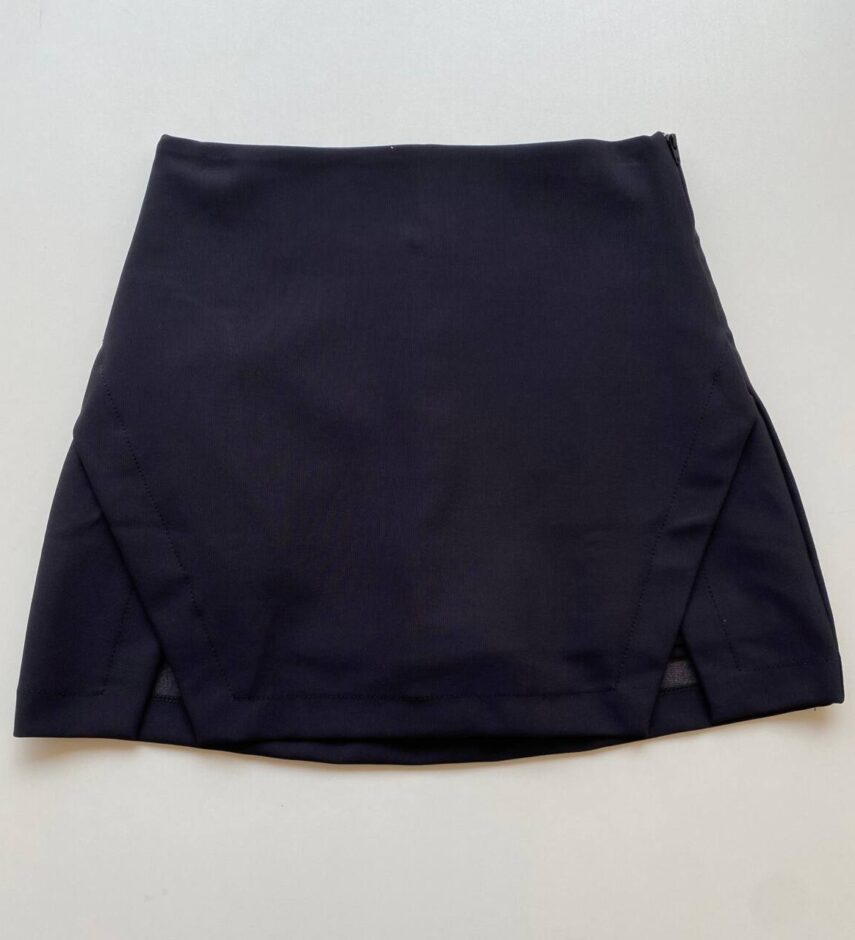 Short Saia Feminino Lica Poliamida com Detalhe Preto - Fernanda Ramos Store
