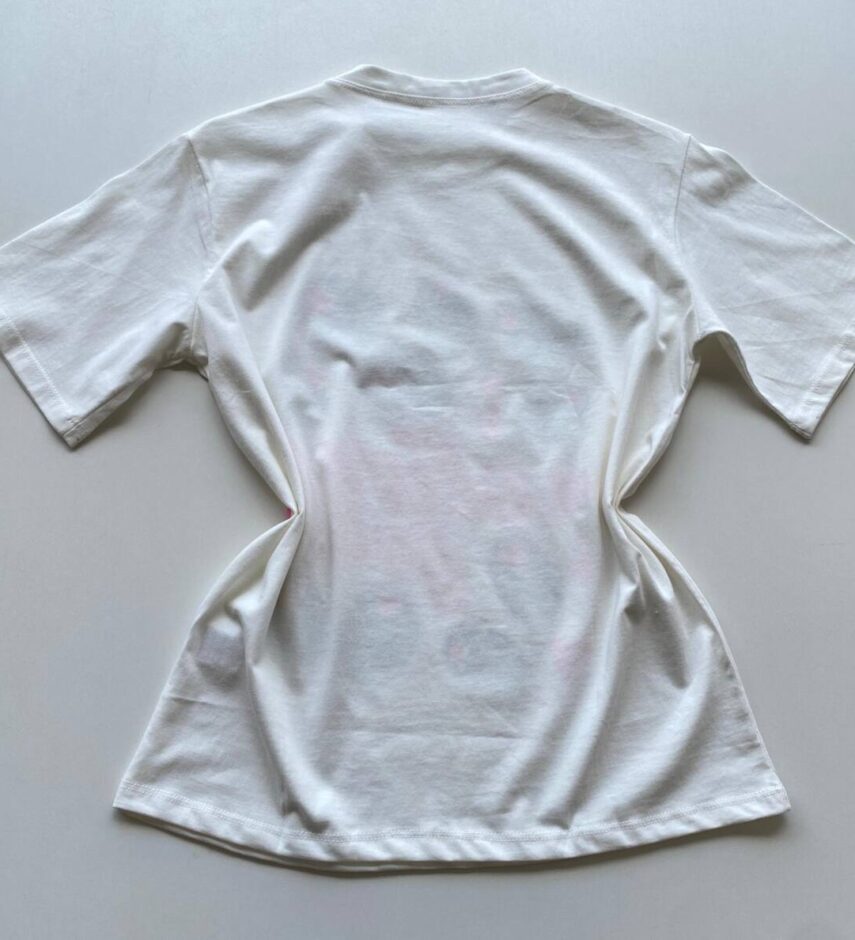 T-shirt Feminina Manga Curta Dora Off White I Olive You - Fernanda Ramos Store