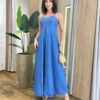 Vestido Longo Jeans Zaya sem Bojo Alça Regulável e Lastex - Fernanda Ramos Store