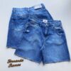 Bermuda Feminina Jeans Destroyed e Desfiado na Barra 53431 - Fernanda Ramos Store