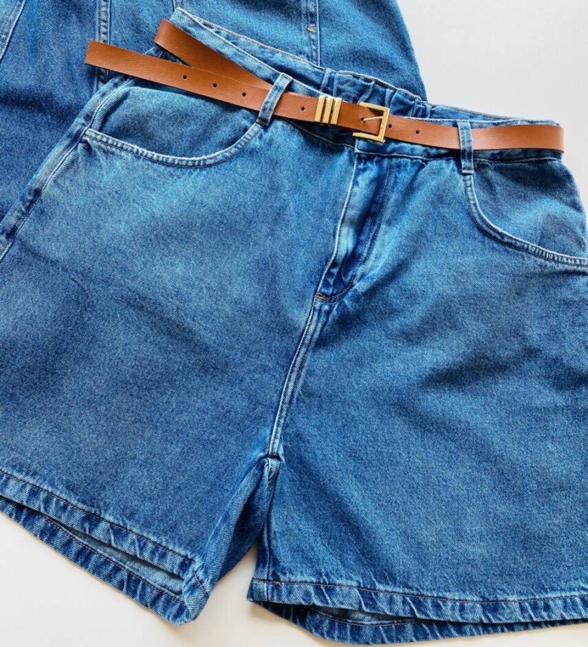 Bermuda Feminina Jeans Plus Resort com Cinto 095138 - Fernanda Ramos Store
