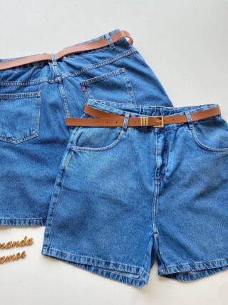 Bermuda Feminina Jeans Plus Resort com Cinto 095138 - Fernanda Ramos Store