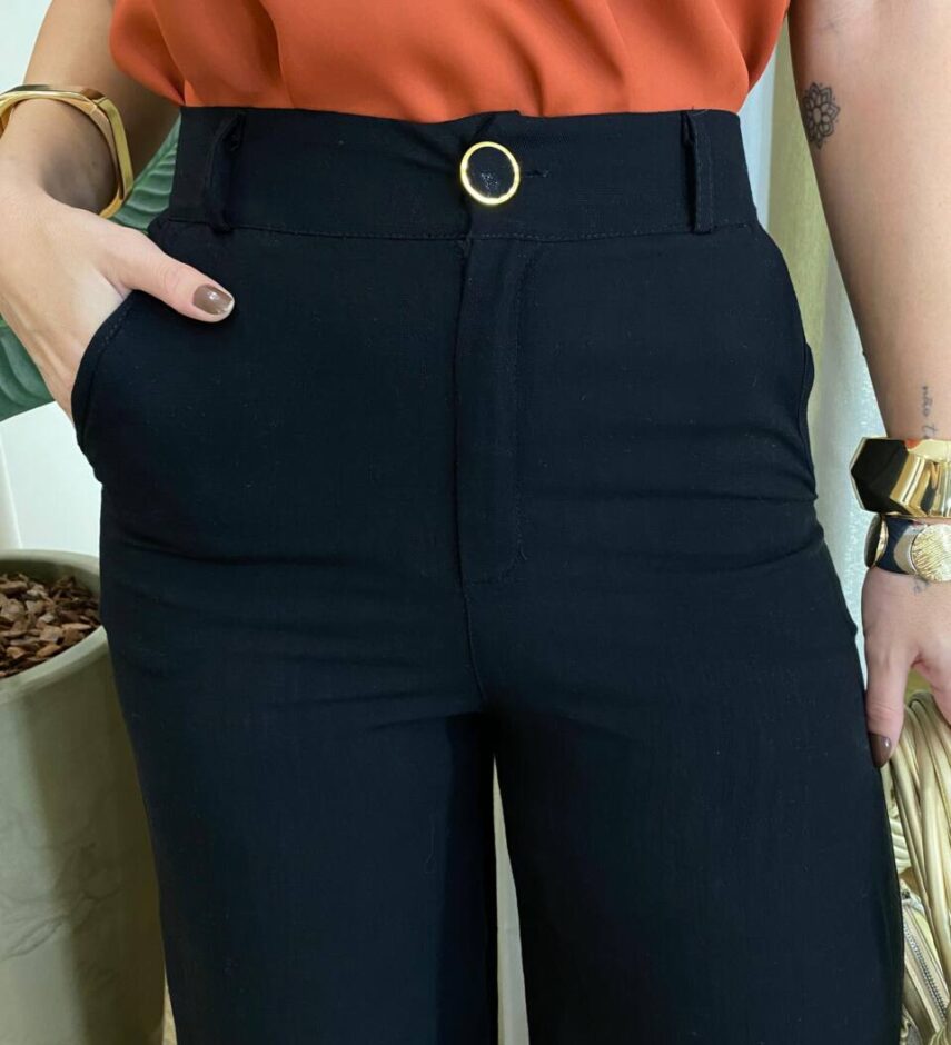 Calça Feminina Alfaiataria Pantalona Aurora - Fernanda Ramos Store