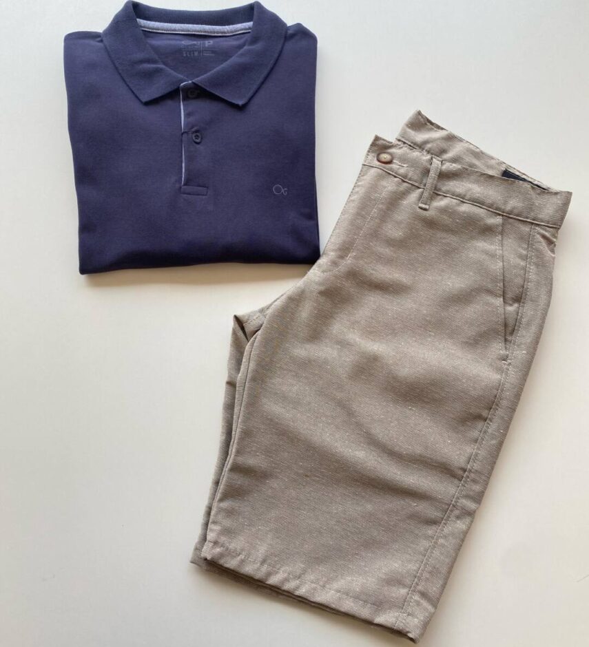 Camiseta Polo Essencial Slim Ogochi Azul Marinho 0004 - Fernanda Ramos Store