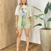 Conjunto Feminino Alfaiataria Thaina Colete e Short Verde - Fernanda Ramos Store