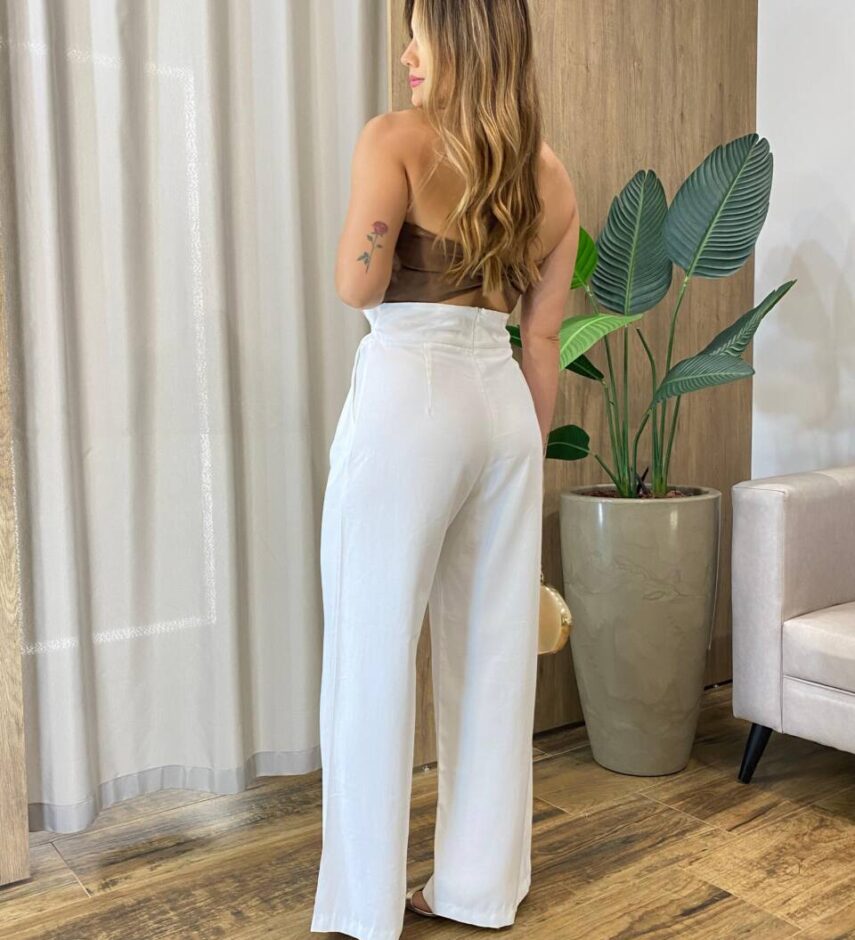 Cropped Corset Feminino Anitta com Bojo e Amarração Marrom - Fernanda Ramos Store
