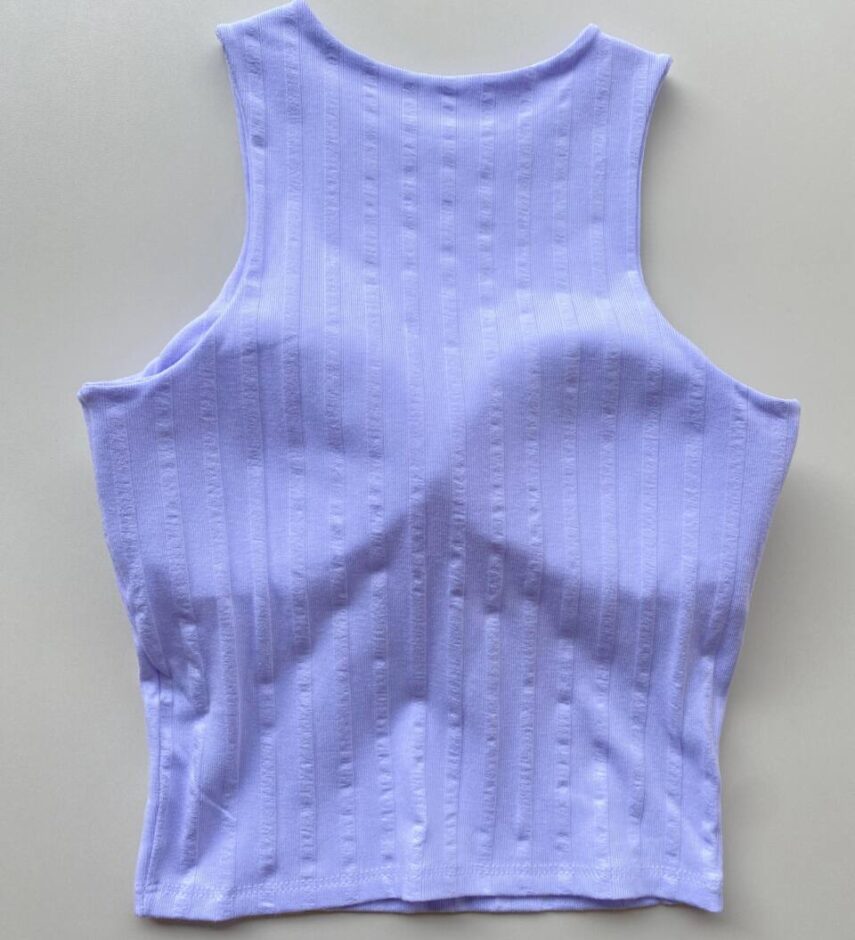 Cropped Feminino Eduarda com Bojo Canelado Branco - Fernanda Ramos Store