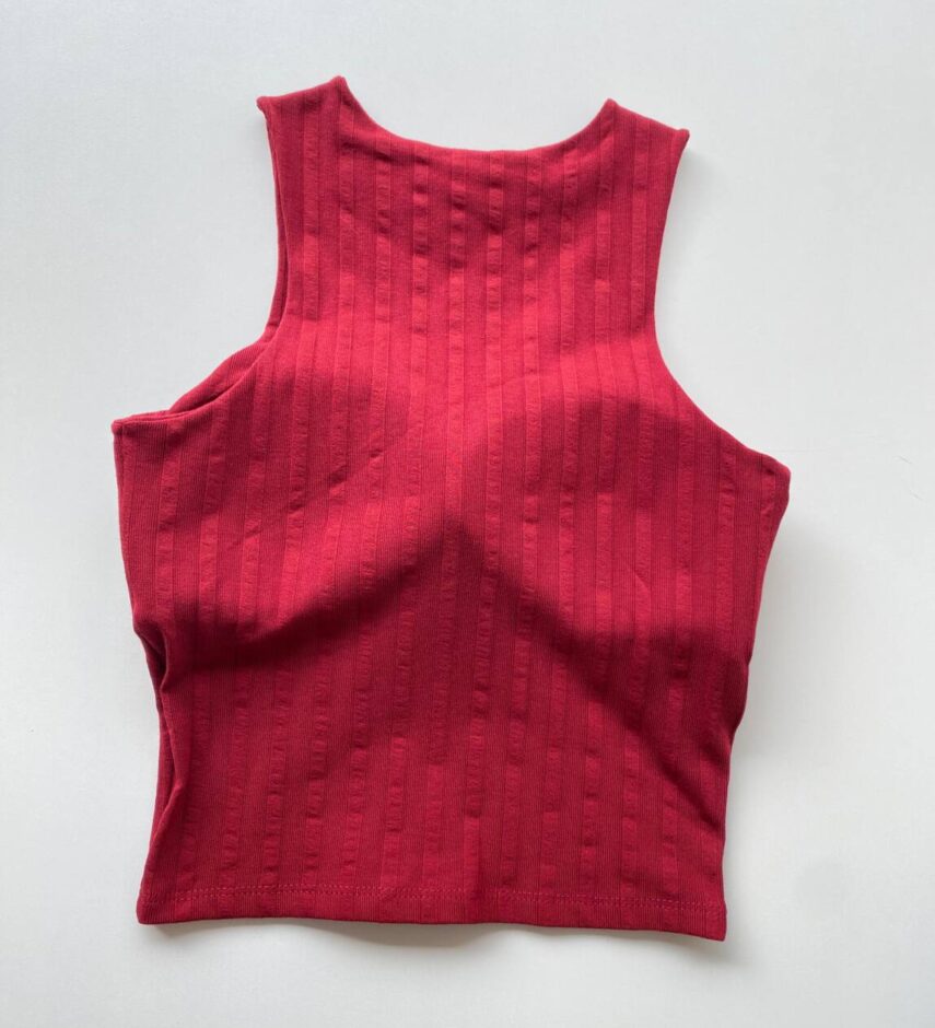 Cropped Feminino Eduarda com Bojo Canelado Vinho - Fernanda Ramos Store
