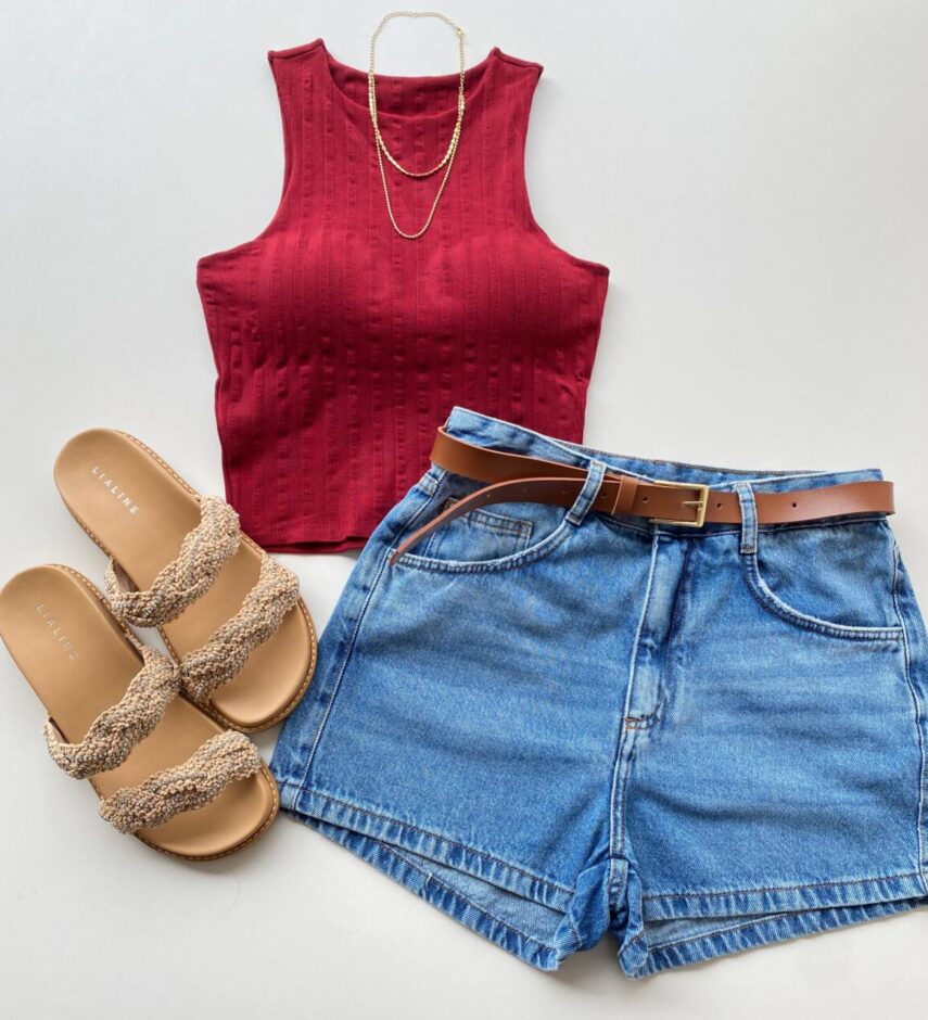 Cropped Feminino Eduarda com Bojo Canelado Vinho - Fernanda Ramos Store