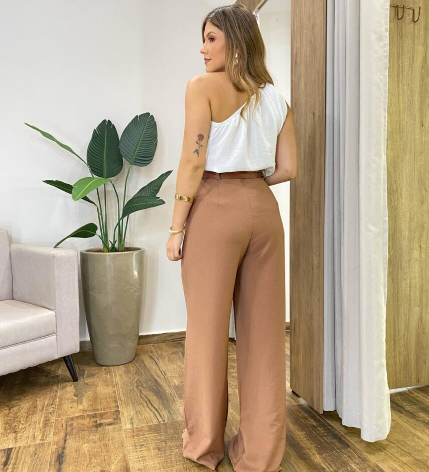Regata Feminina Mia Nula Manga Branca com Detalhe Argola Orgânica - Fernanda Ramos Store