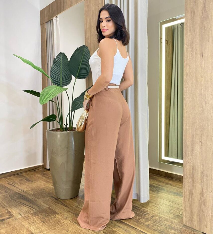 Regata Laura Feminina Crepe Alça Brilho Branca - Fernanda Ramos Store